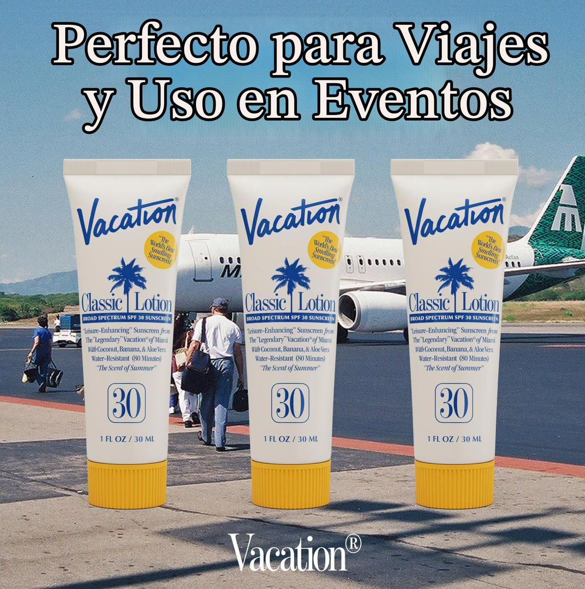 Vacation Mini Classic SPF 30 loción de protección solar, 1 onza líq...