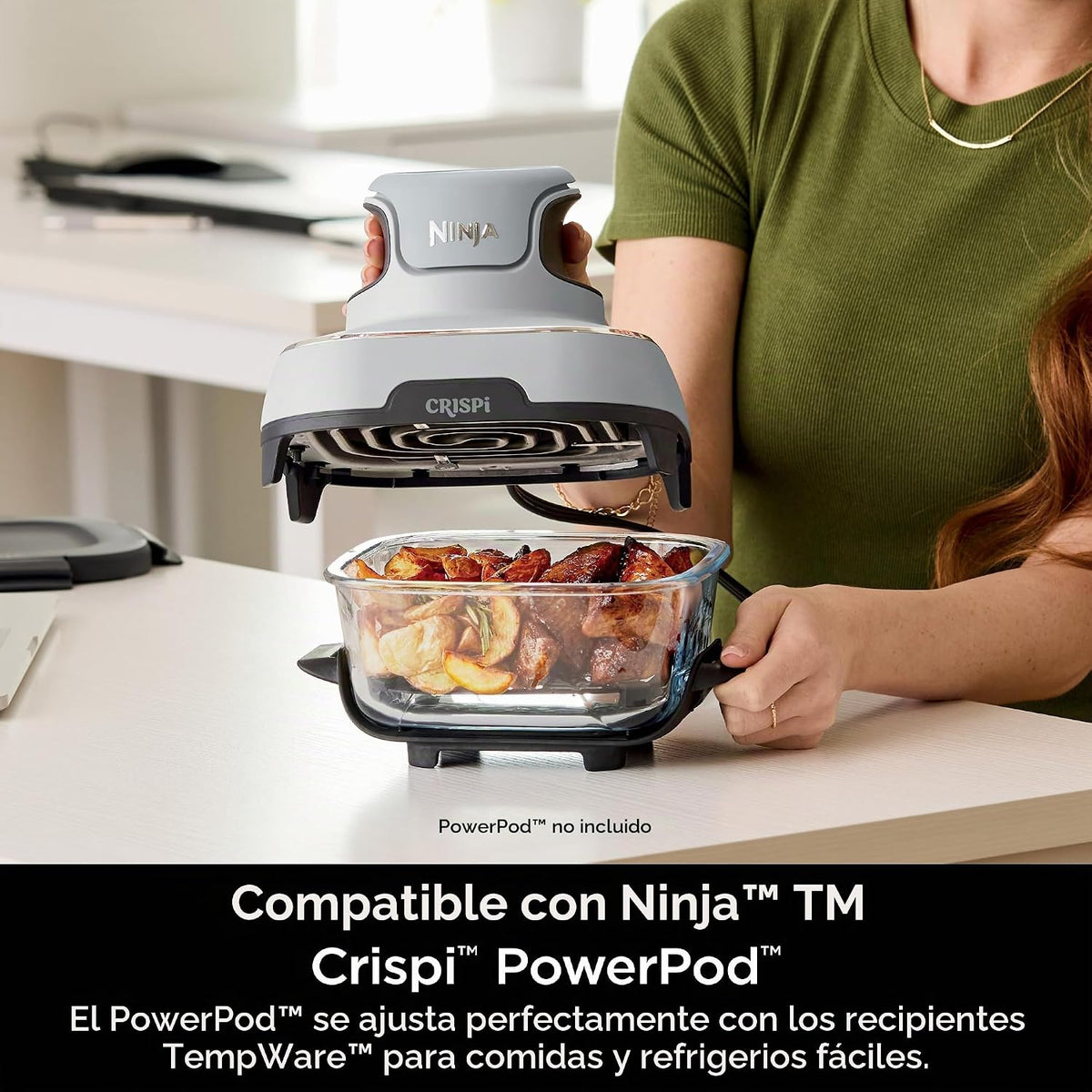 Ninja Juego de 6 recipientes de 2 paquetes de vidrio CleanCrisp par...