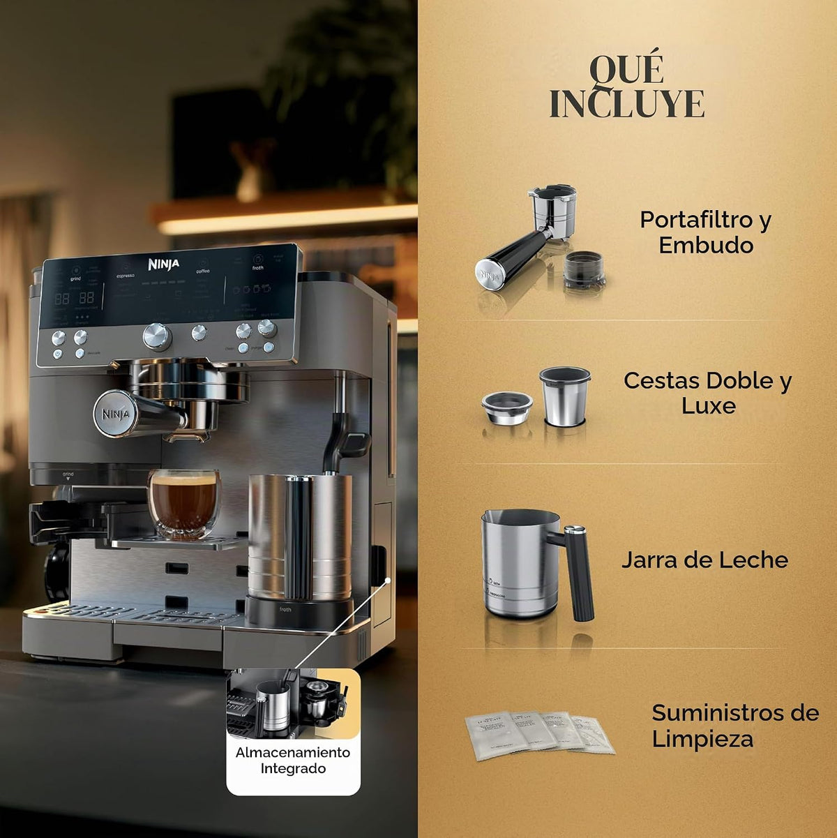 Ninja Luxe Cafe Premier Series, Máquina de Espresso, Café por Goteo...