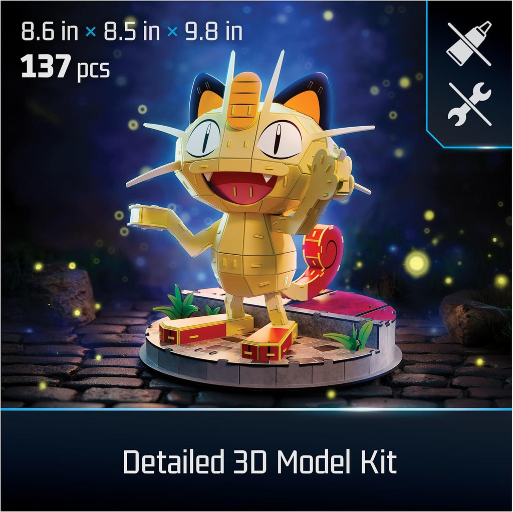Kit de modelo de rompecabezas 3D 4D Build Pokémon Meowth, decoració...