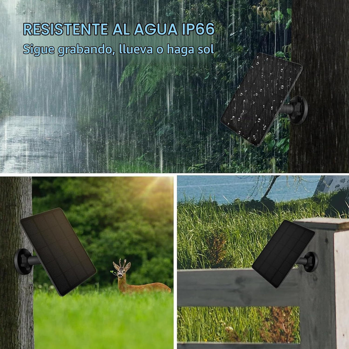 Panel solar para cámara de sendero, fuente de alimentación solar pa...