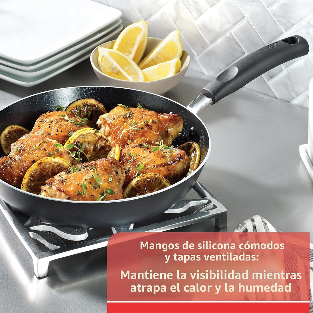 T-fal Signature - Juego de utensilios de cocina antiadherentes de 1...