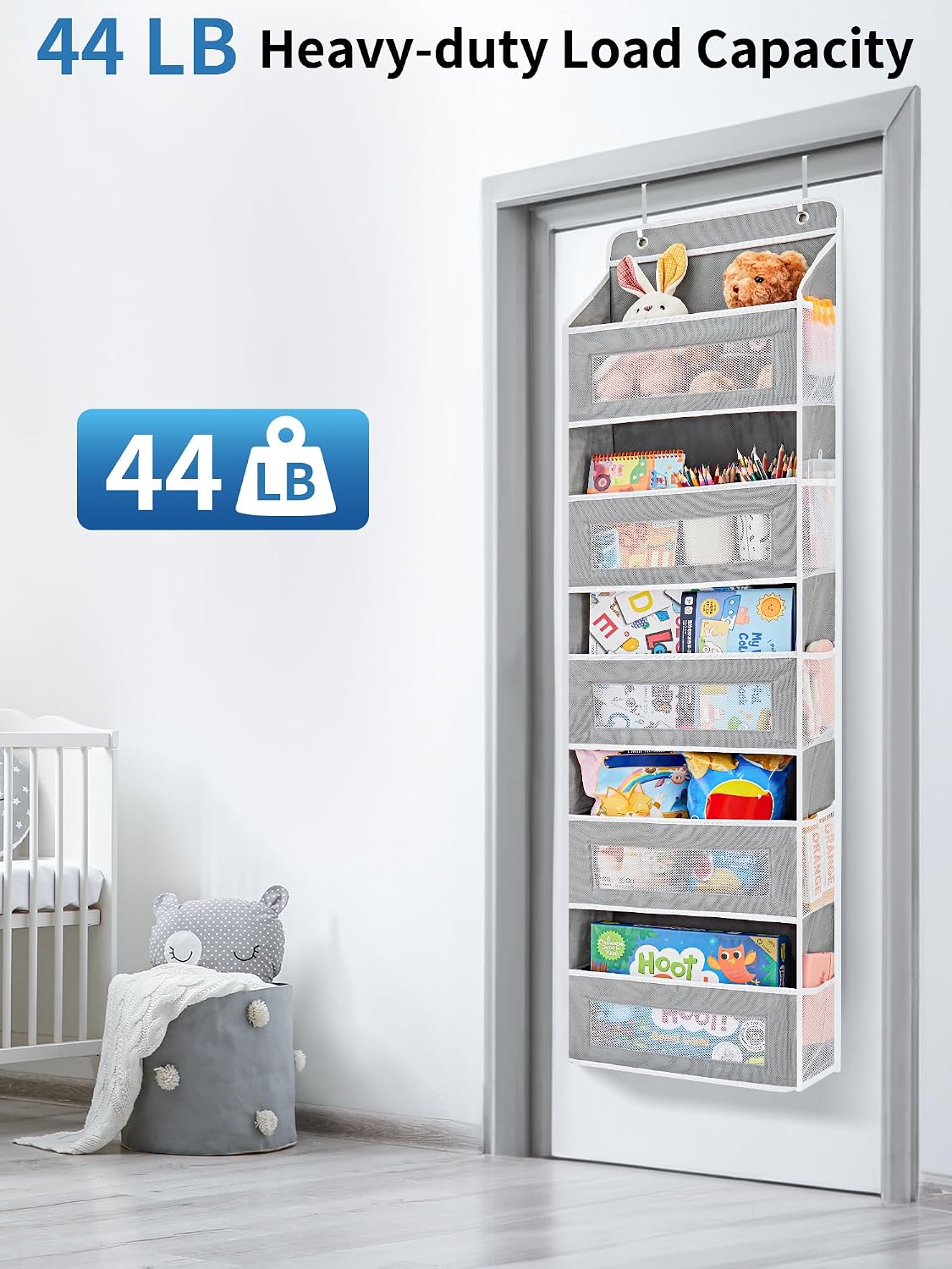 JARLINK Organizador sobre la puerta para dormitorio, despensa, baño...