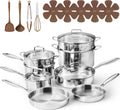 CAROTE - Juego de 21 utensilios de cocina de acero inoxidable de tr...