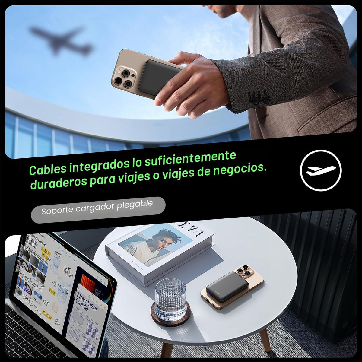 para el cargador portátil Magsafe, banco magnético delgado de la en...