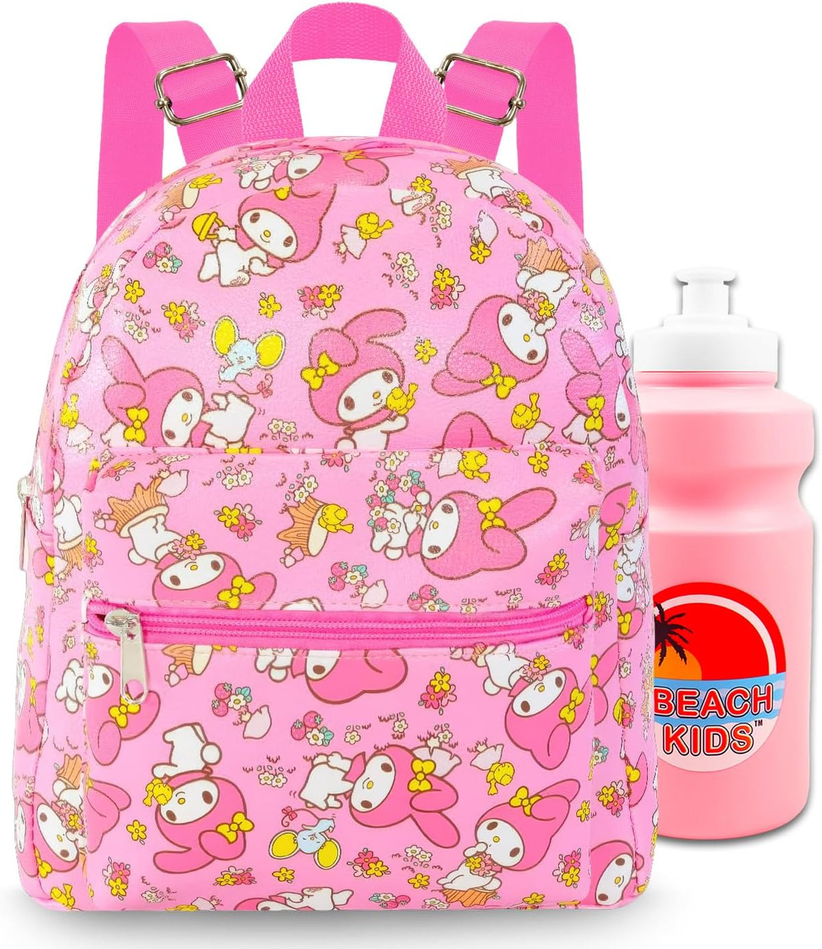 My Melody Mini Backpack Set - Paquete de bolsa de piel sintética de...