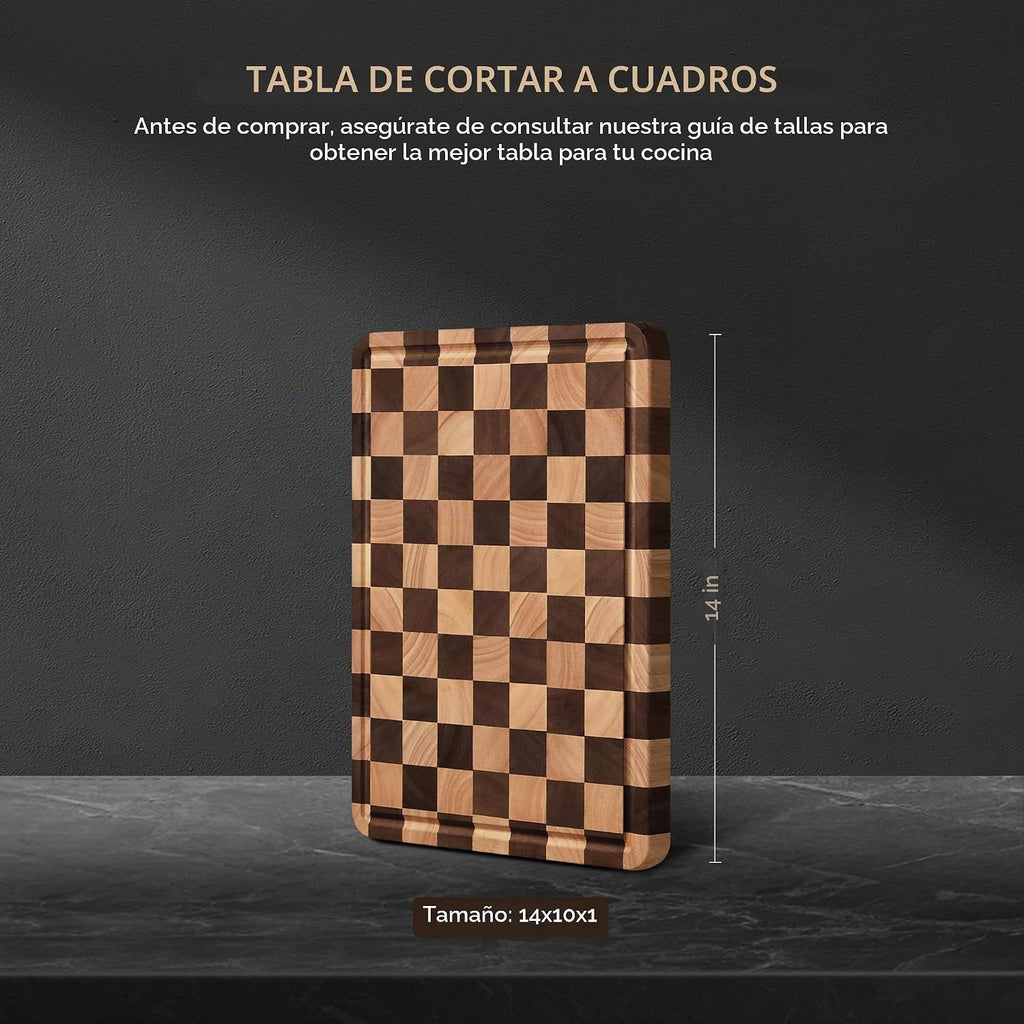 Nomsters Tabla de cortar para cocina, tabla de cortar a cuadros de...