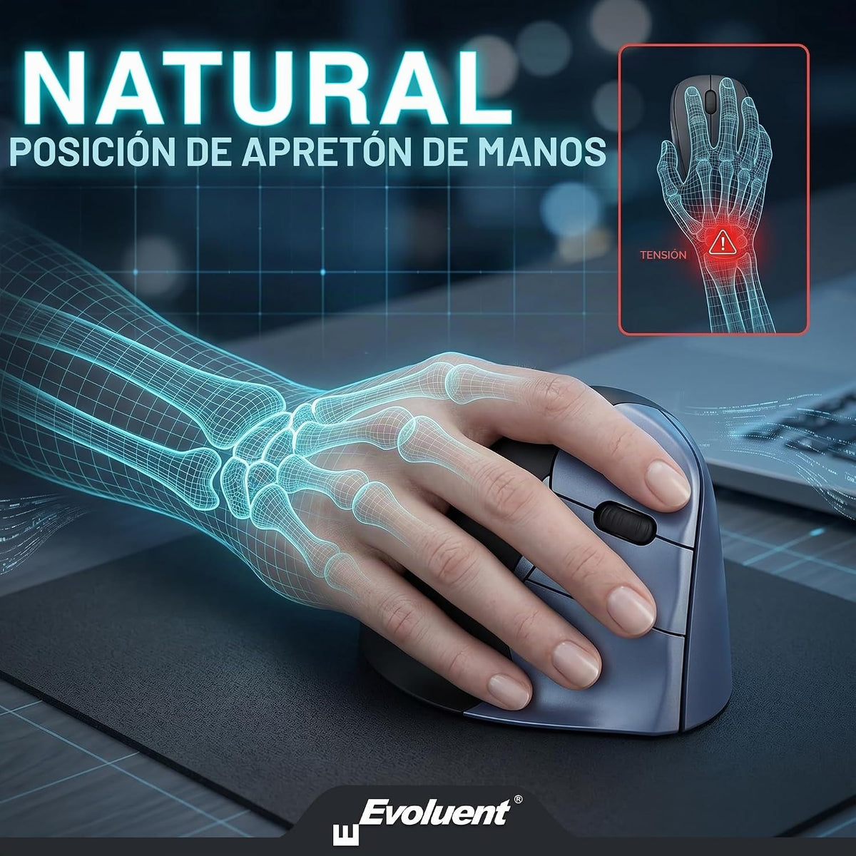 Evoluent \u2013 Inventor del ratón vertical \u2013 VM4RW Ratón vert...