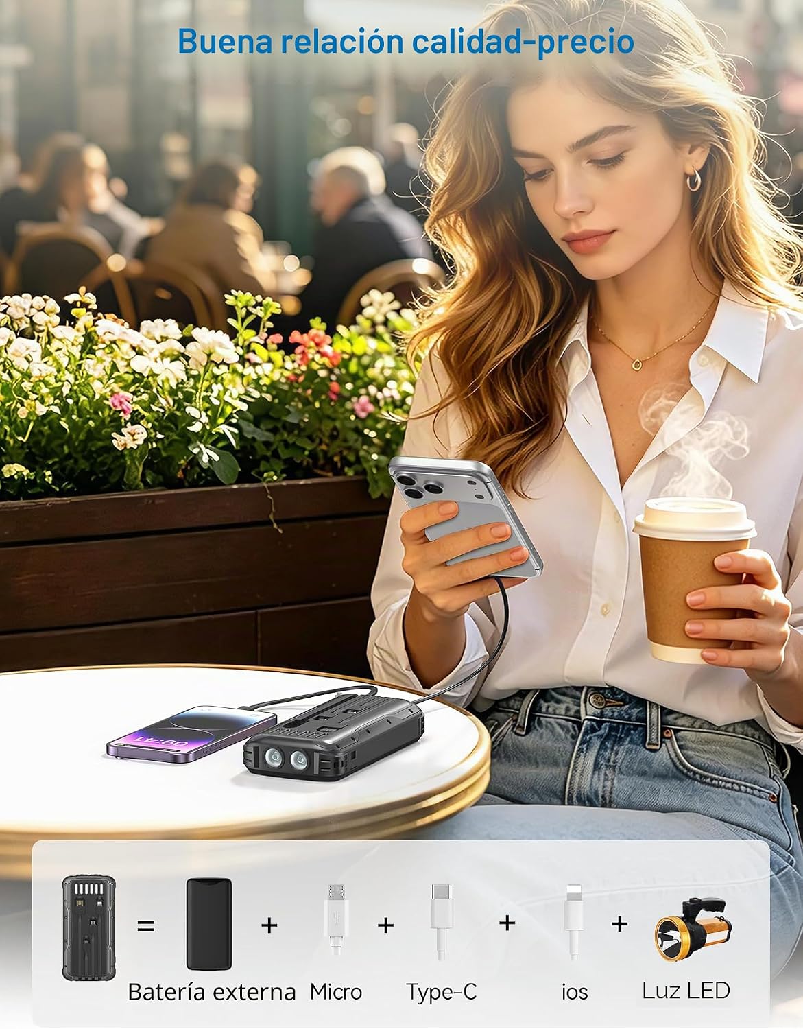 Cargador solar portátil de carga rápida del banco 40000mAh PD20W de...