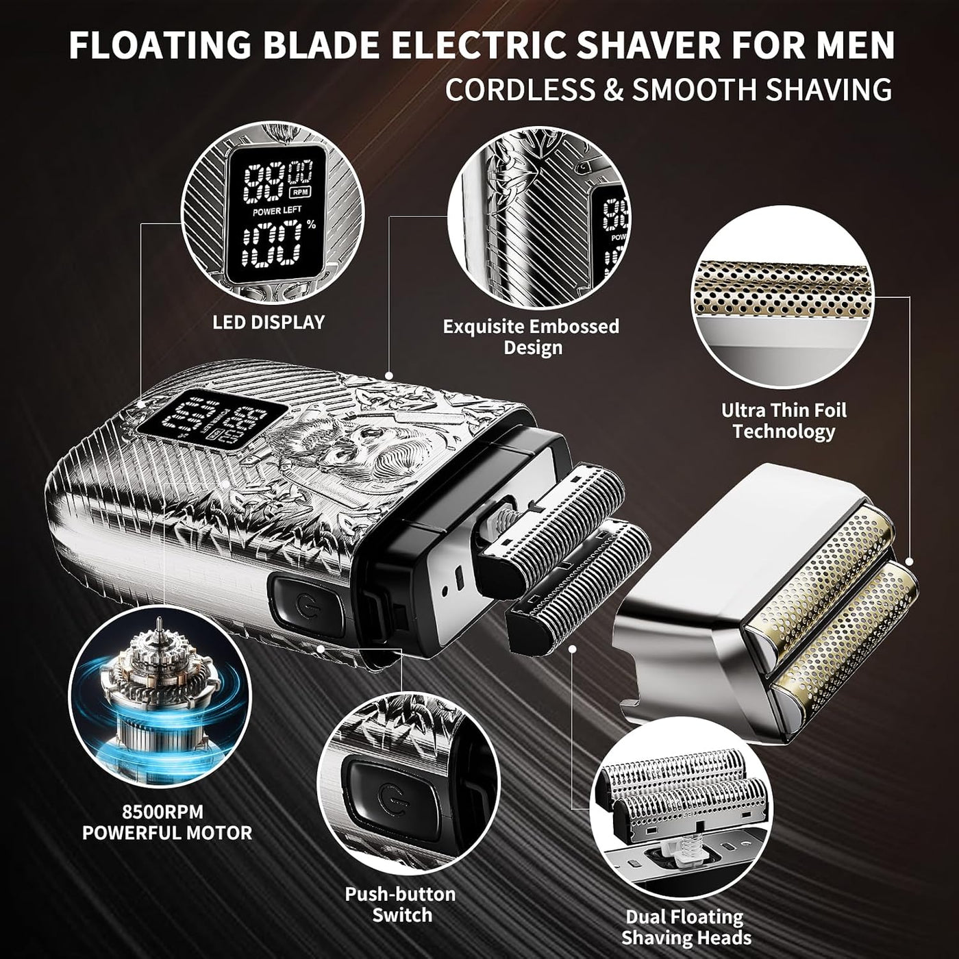 BESTBOMG Profesional cortapelos inalámbricos para hombres y recorta...