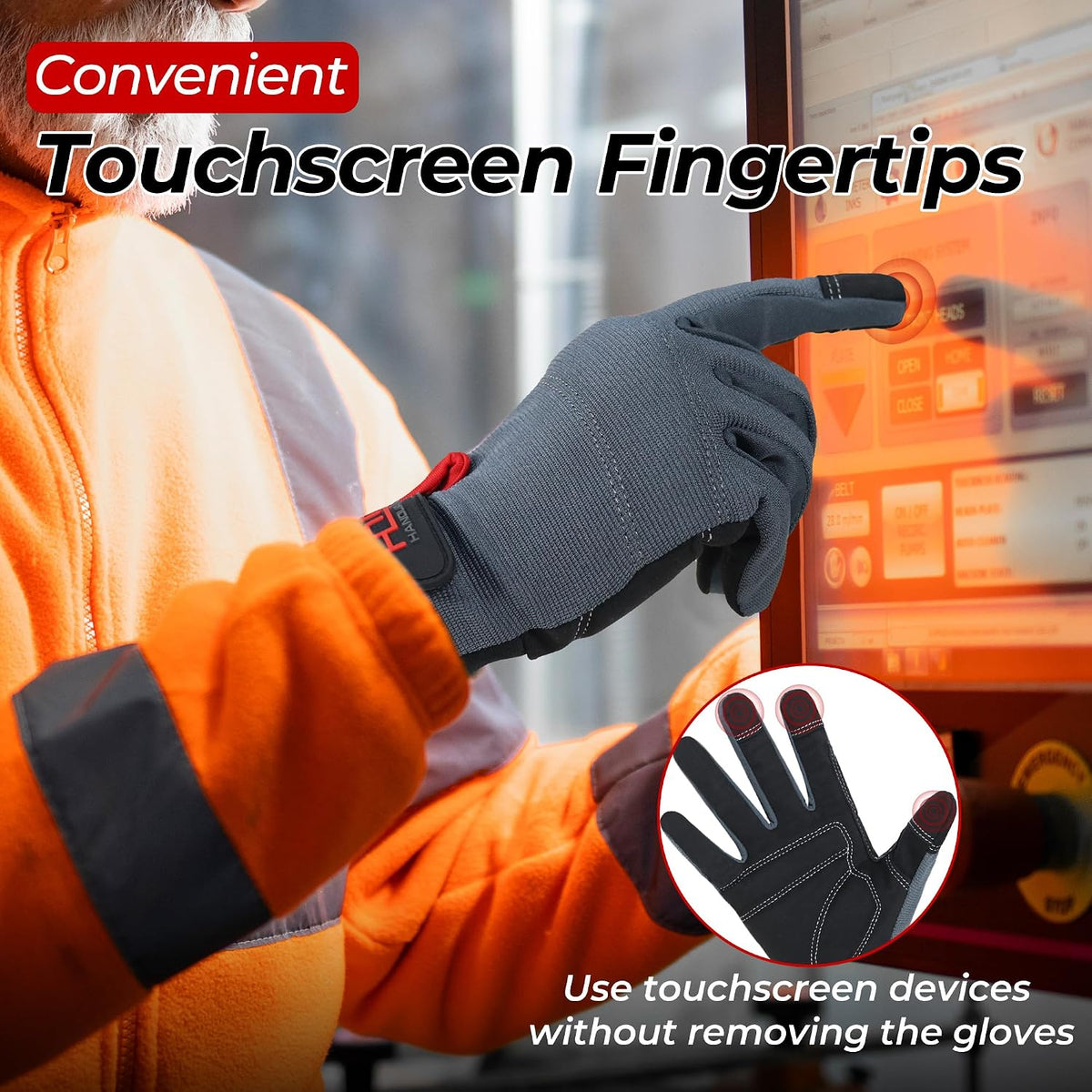 HANDLANDY Guantes de trabajo para hombre y mujer, guantes de trabaj...