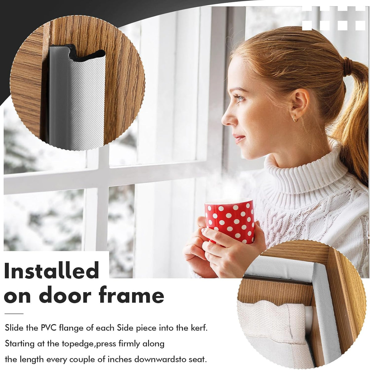 BBTO Burlete para puertas y ventanas para exteriores con forma de V...
