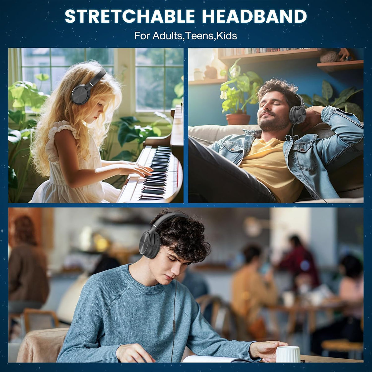 Cowyawn Auriculares USB C con cable, auriculares USB C con cable co...