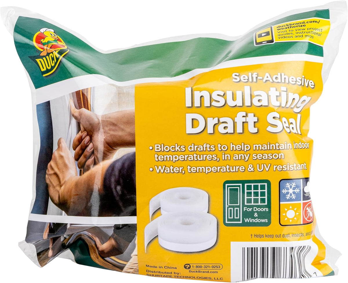 Duck Brand - Sello aislante autoadhesivo de silicona, 50 pies, tran...