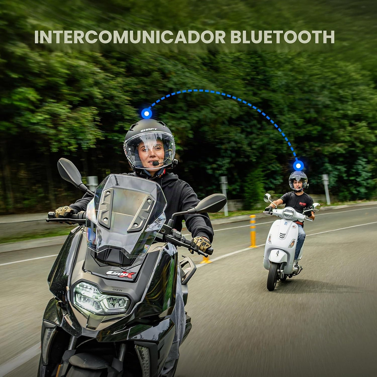 Sena VORTEX - Auriculares de comunicación Bluetooth para motociclet...