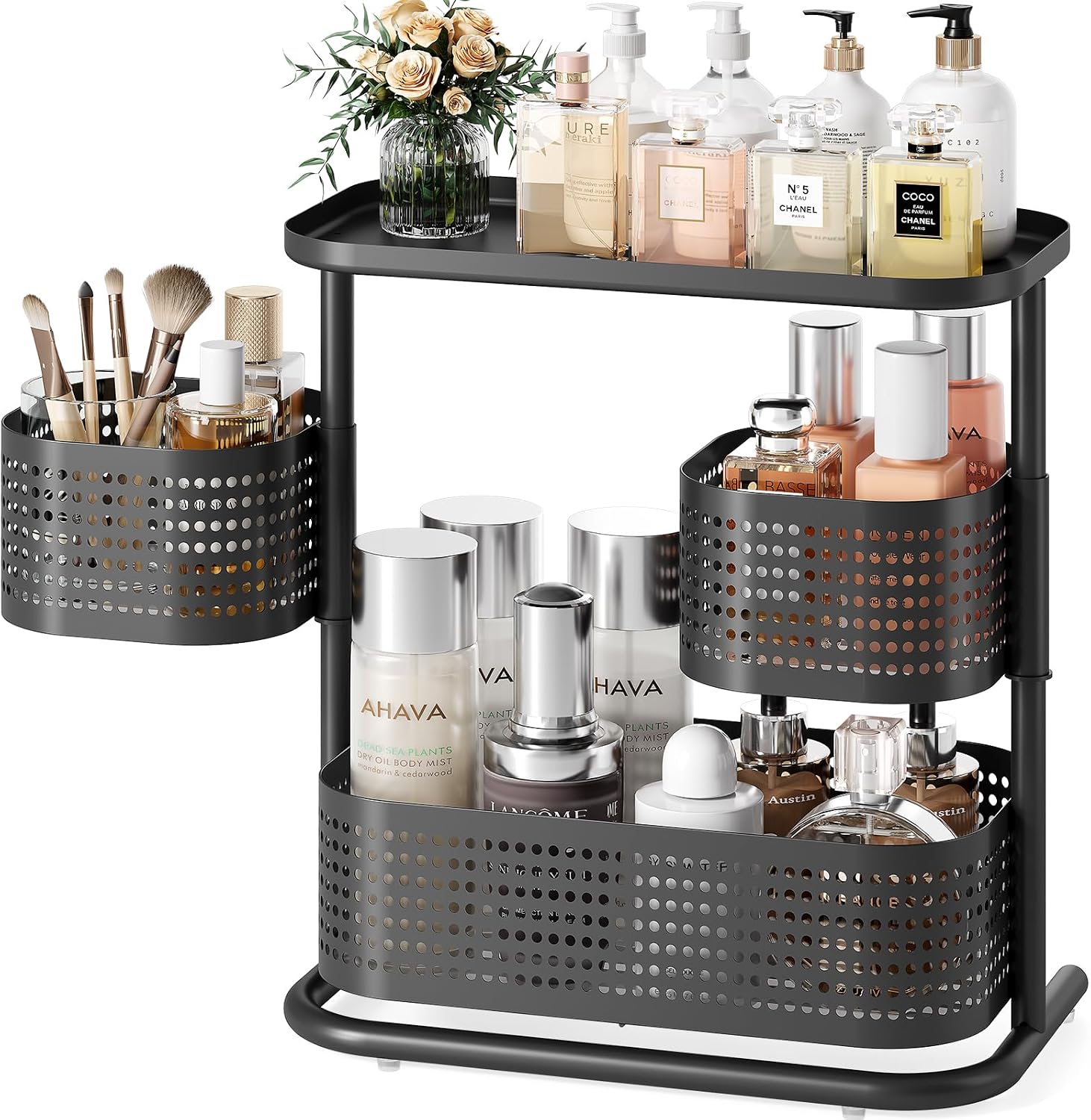 KINGRACK - Organizador de metal para mostrador de baño, estante gir...