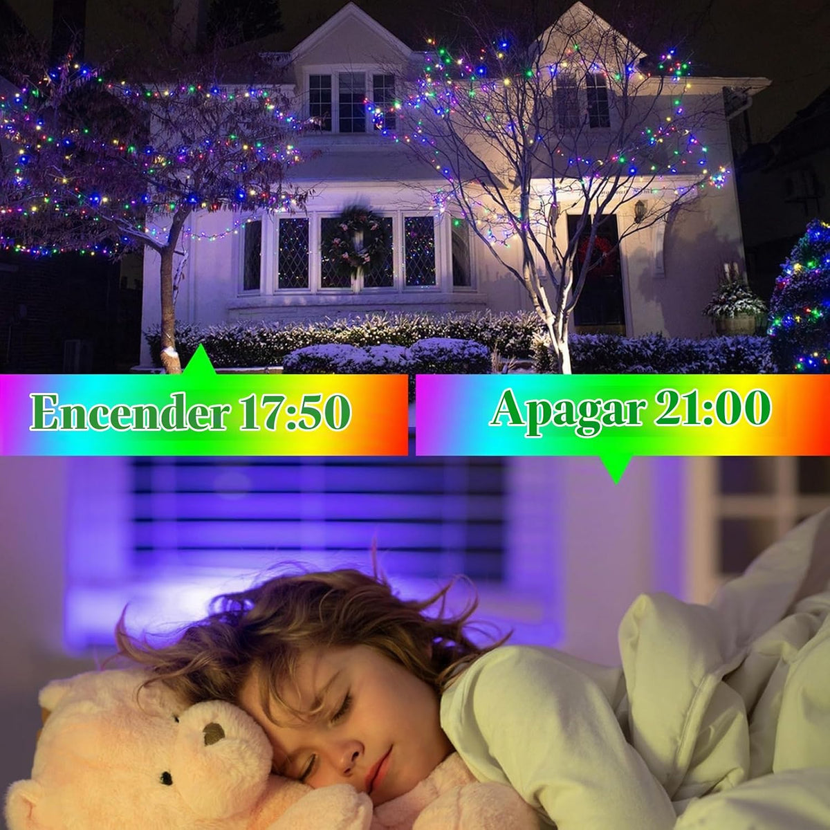 Dreicht Guirnalda de luces inteligentes de Navidad, 131 pies, 400 l...