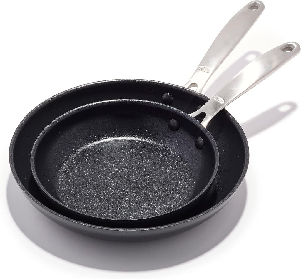 OXO Juego de sartenes mejoradas de 8 y 10 pulgadas, cerámica antiad...