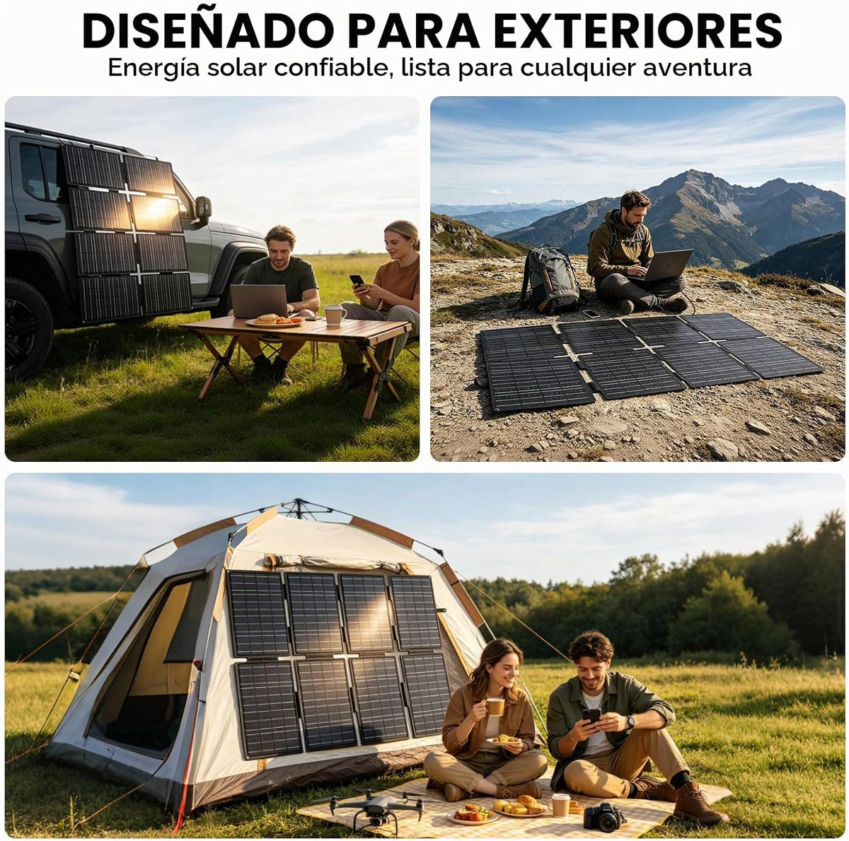 ALLPOWERS Panel solar portátil SE160 160W 18V para centrales eléctr...