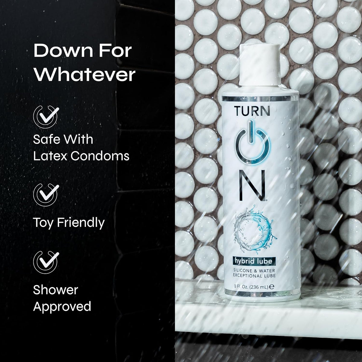 Turn On - Lubricante híbrido, mezcla de agua y silicona, deslizamie...