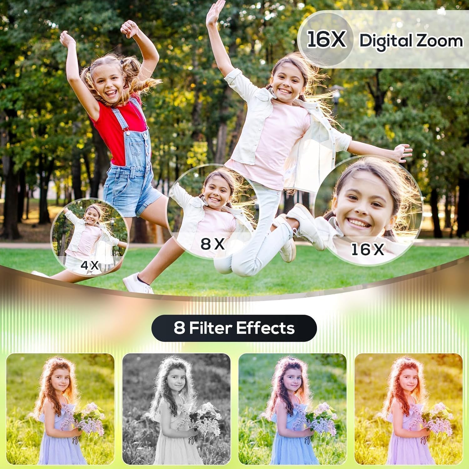 Cámara digital para niños, cámaras digitales de 48 MP FHD 1080P par...