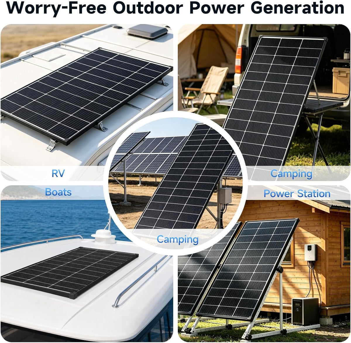 Panel Solar 200W-200WSP-1440-BF-2 | Salida de 200 W, alimentado por...