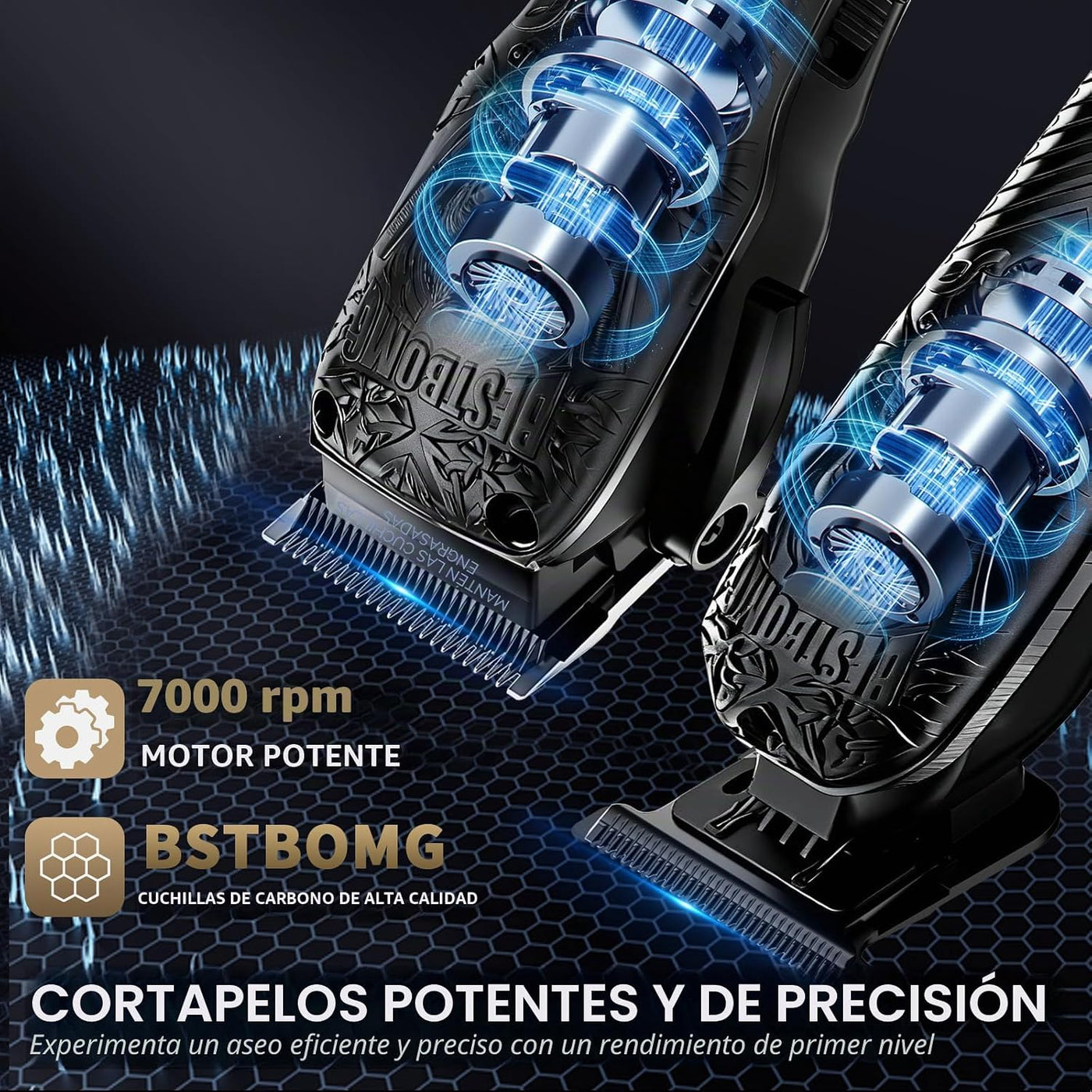 BESTBOMG Kit y juegos de cortapelos y recortadores de barba y afeit...