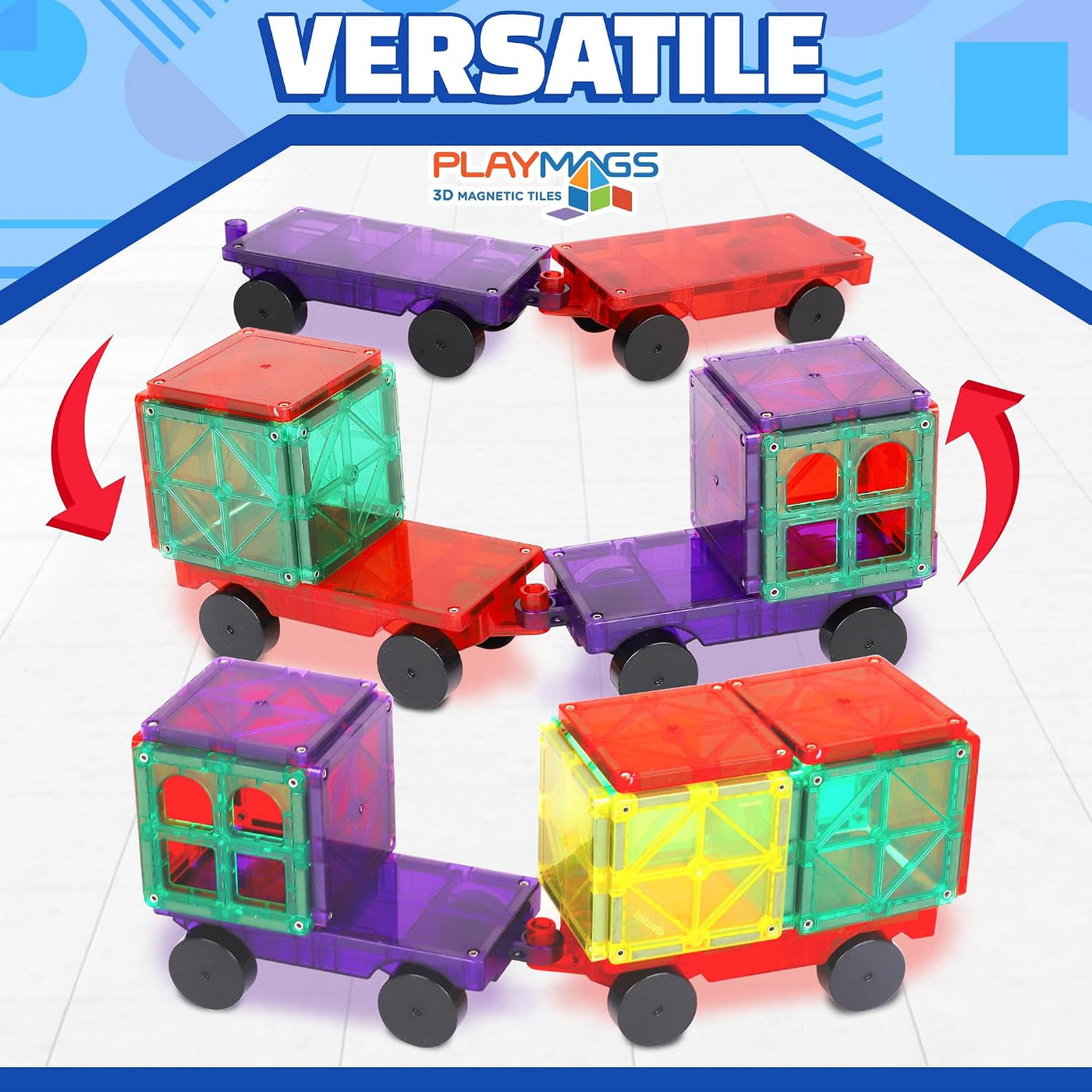 Playmags Set de Coche Magnético - 2 piezas