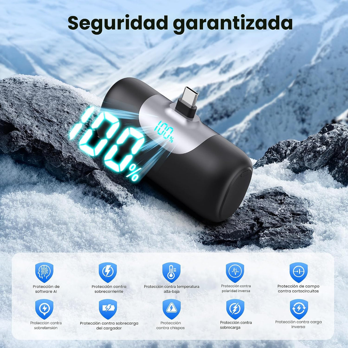 HETP Mini cargador portátil USB C, batería de carga rápida PD de 55...