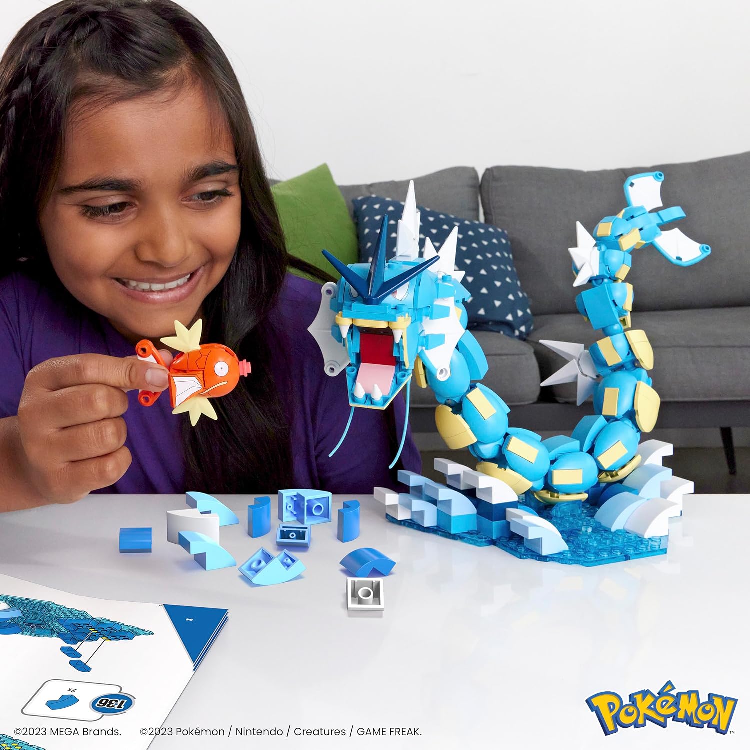 MEGA - Juego de juguetes de construcción de figuras de acción Pokém...