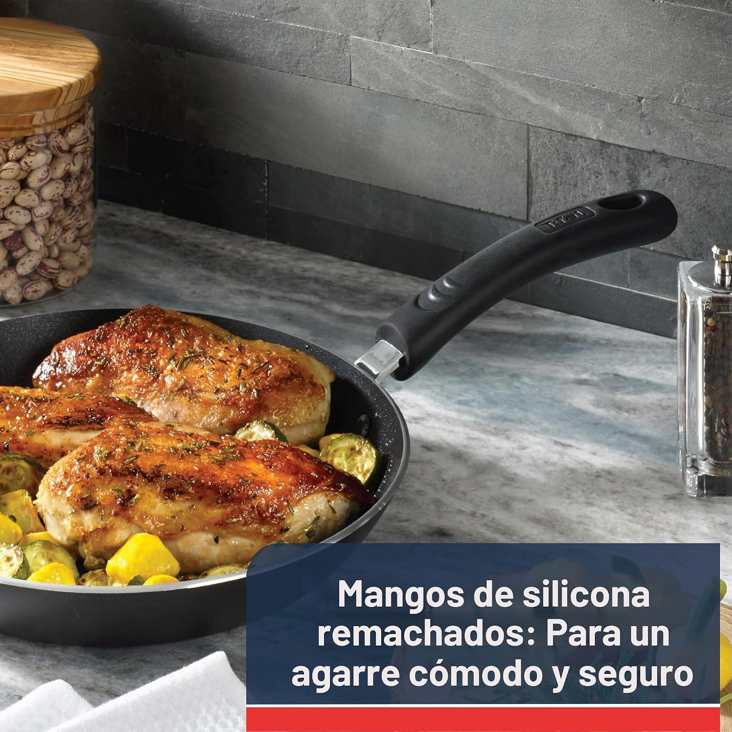 T-fal E93808 Sartén antiadherente profesional, Utensilios de cocina...