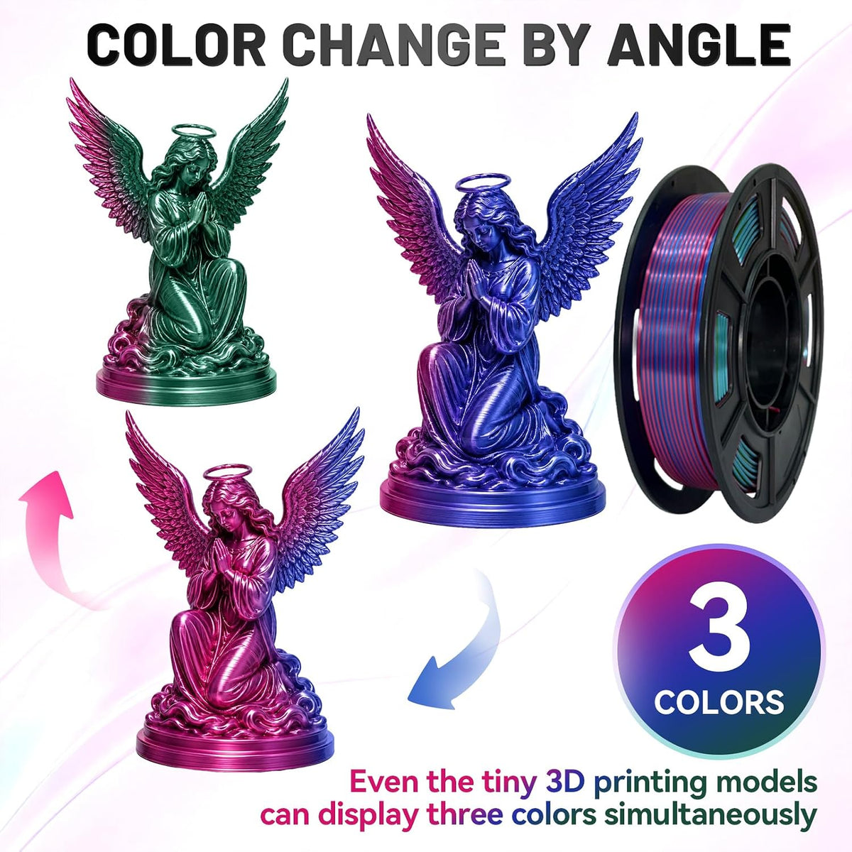 Colourbing Paquete de filamentos para impresora 3D Silk PLA+, filam...