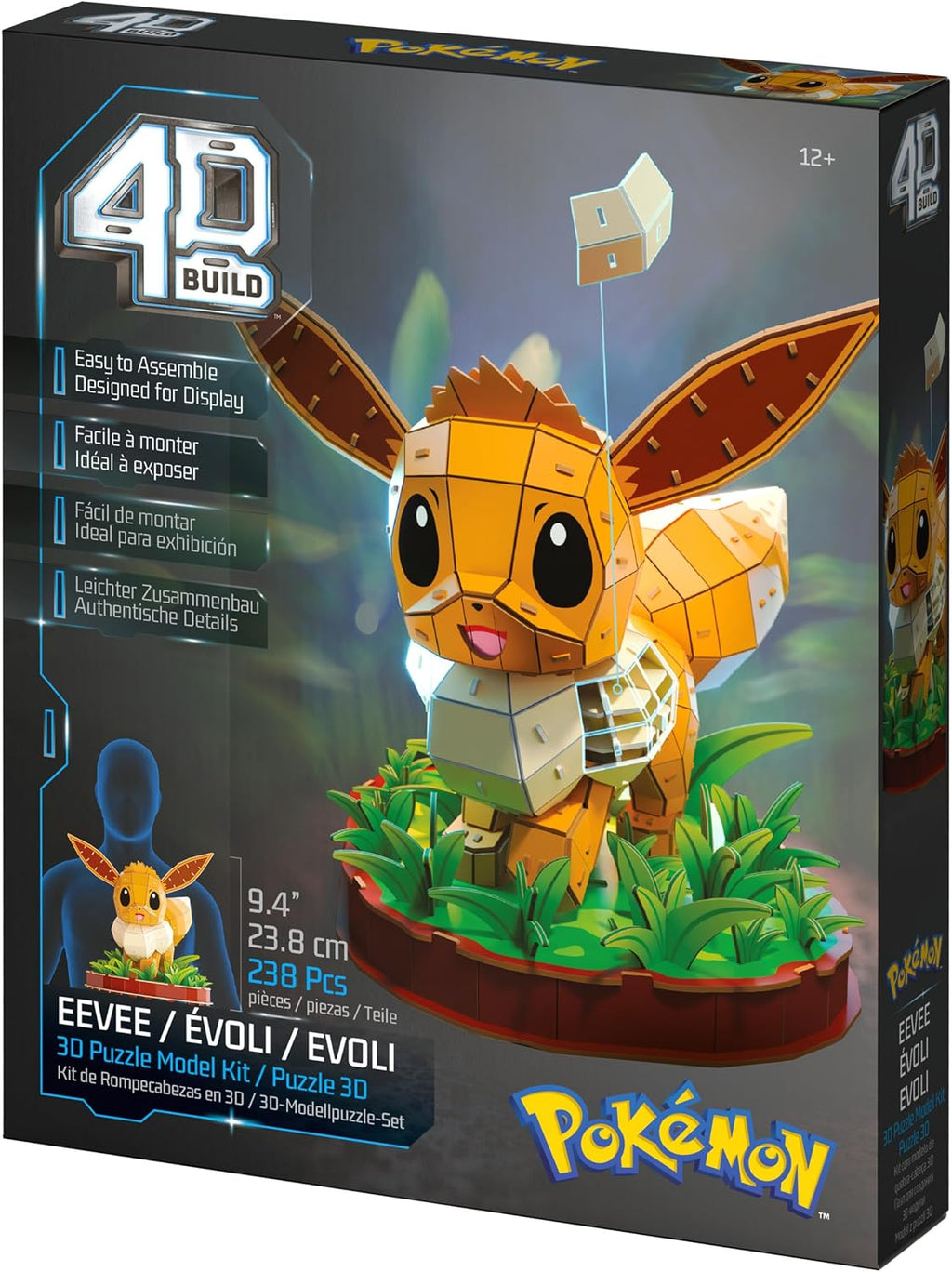 4D Build Pokémon Eevee - Kit de modelo de rompecabezas 3D, decoraci...