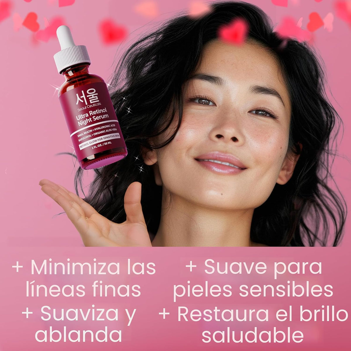 SeoulCeuticals Suero nocturno de retinol coreano al 1% para la cara...