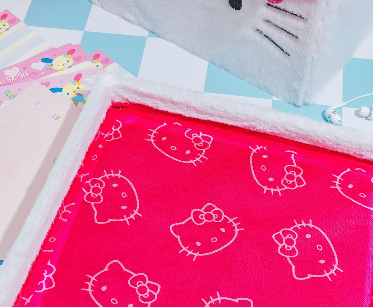 Ukonic Sanrio Hello Kitty - Cubo de almacenamiento de felpa (13 x 1...