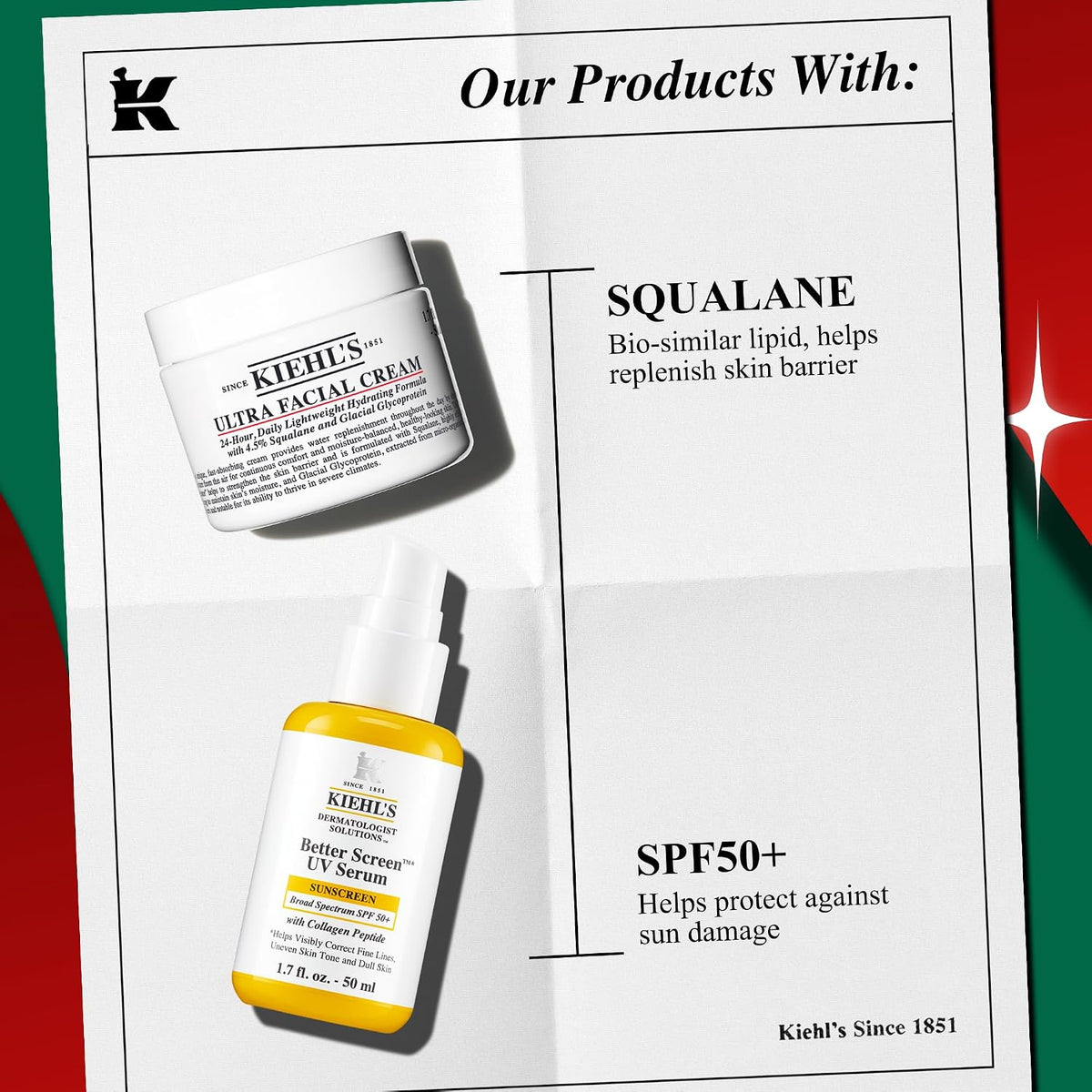 Kiehl's Crema Facial Ultra, con 4.5% de escualano para fortalec...