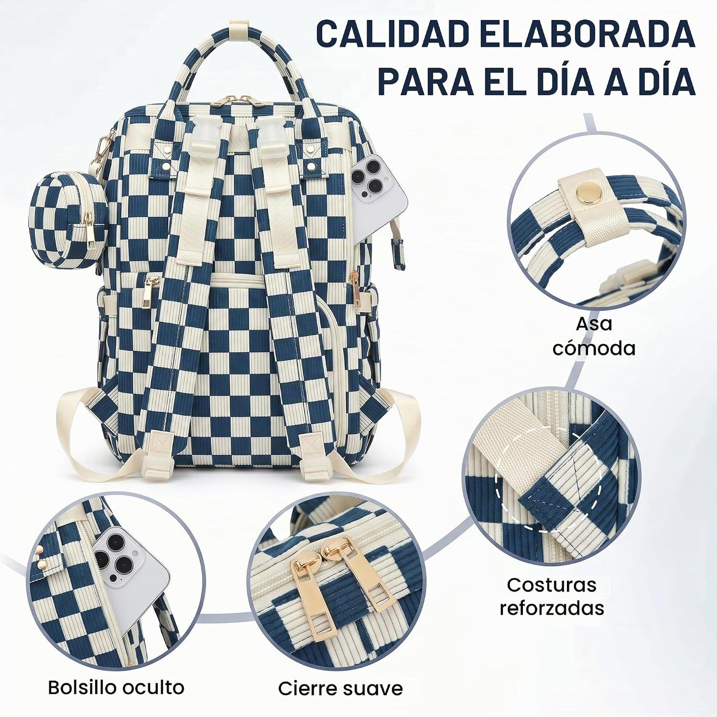 Lrenagao Mochila para pañales de bebé para mamá y papá, bolsa de pa...