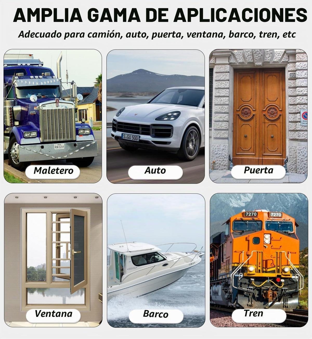 CHUANJI Tira de sellado de puerta de auto, estructura piramidal, bu...