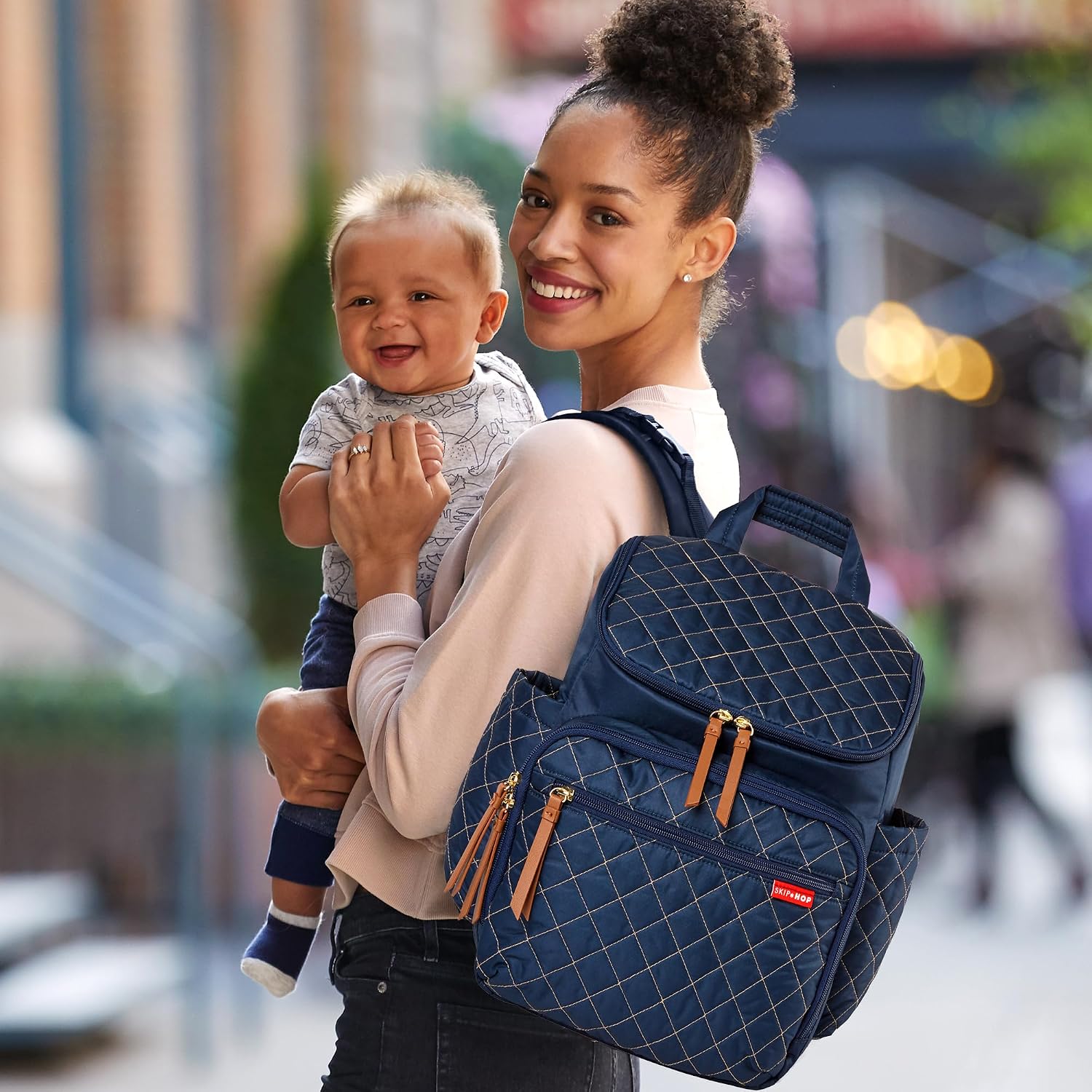 Skip Hop Mochila Bolsa de Pañales: Forma, bolsa de viaje multifunci...
