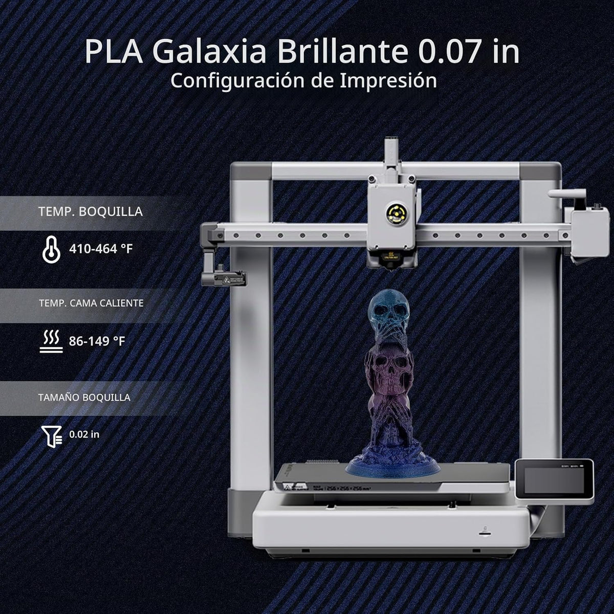 AMOLEN Galaxy Filamento de ácido poliláctico de 0.069 pulgadas +\/-...