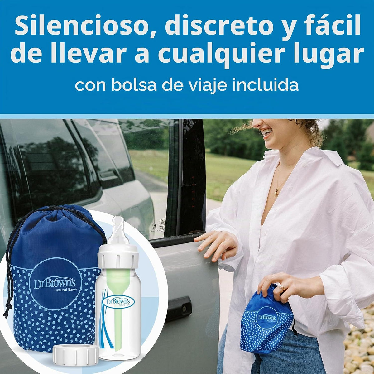 Dr. Brown's Extractor de leche de una pieza de silicona 100% si...