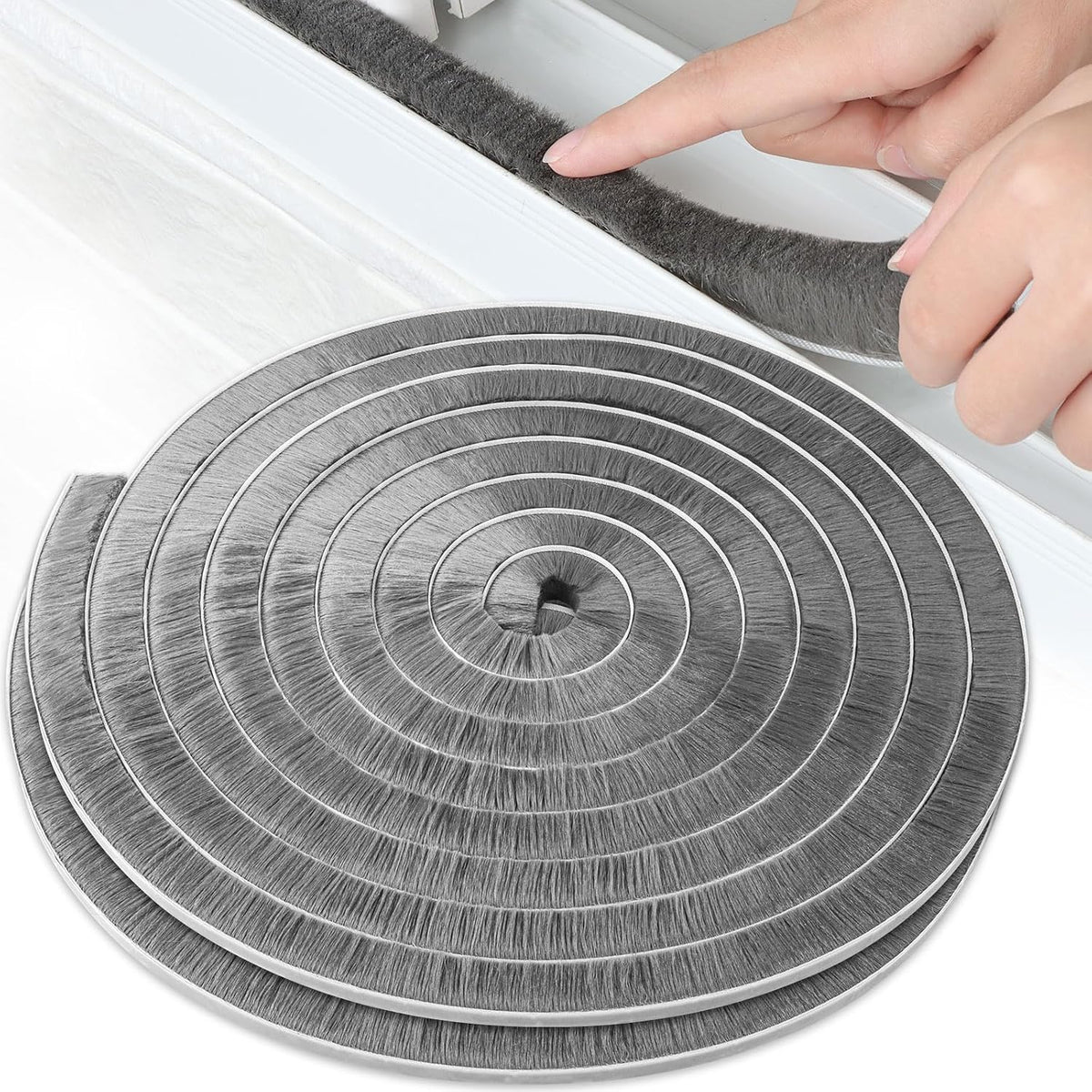 MILEQEE Burlete de fieltro para puertas, 33 pies, gris 65.6 ft | Bu...