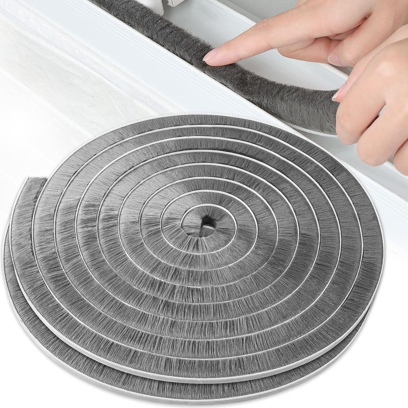 MILEQEE Burlete de fieltro para puertas, 33 pies, gris 65.6 ft | Bu...