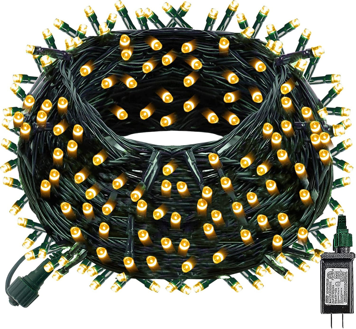 Dazzle Bright Cadena de luces de Navidad, 100 luces LED de 10 m, lu...