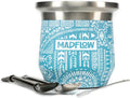 MADFLOW Taza de Yerba Mate. Taza mate de acero inoxidable con 2 bombillas. Calabaza de yerba mate aislada al vacío de doble pared. Juego único de calabaza y bombilla