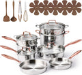 CAROTE Juego de utensilios de cocina de acero inoxidable de tres ca...