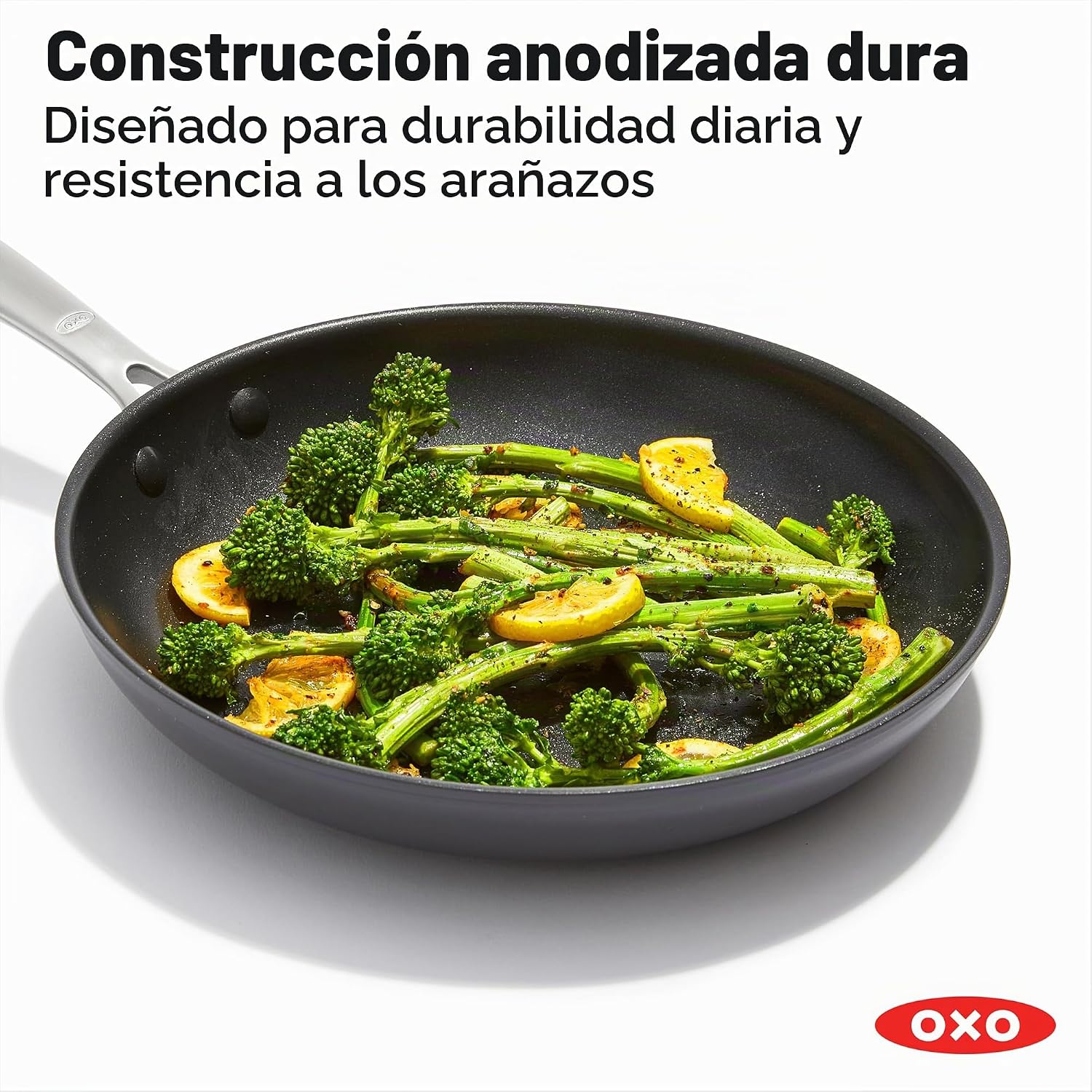 OXO Juego de 3 sartenes mejoradas de 8, 10 y 12 pulgadas, cerámica...