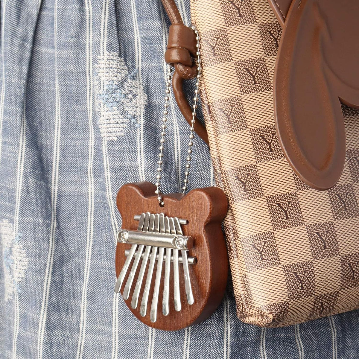 Kalimba - Piano de pulgar de 3 piezas, 8 teclas de madera de sapele...