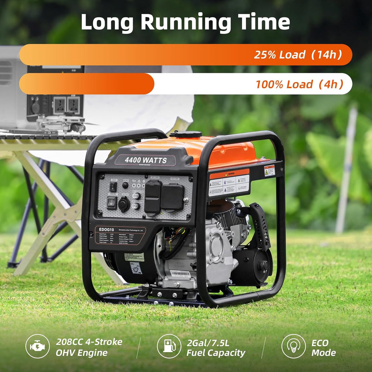 Oxseryn Power Equipment - Generador inversor de 4400 vatios a gas,...