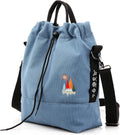 Bolso de mano de lona, bolso de hombro informal, bolso de trabajo, bolso cruzado con bordado de sol
